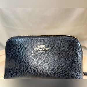 Coach Black Leather Toiletry Bag